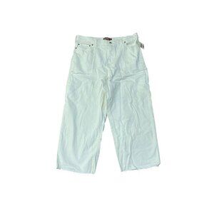 NWT Lucky Legend Women's 18/34 White High Rise Wide Leg Jeans Raw hem